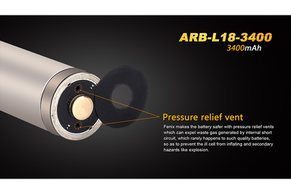 Fenix ARB-L18-3400mAh Rechargeable 18650 Battery