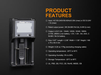 Fenix ARE-A2 Dual Channel Battery Smart Charger