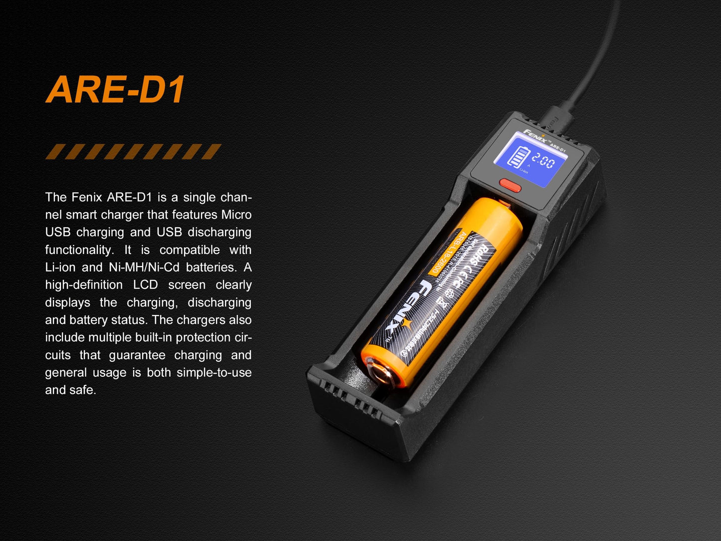 Fenix ARE-D1 Single Channel Smart Battery Charger