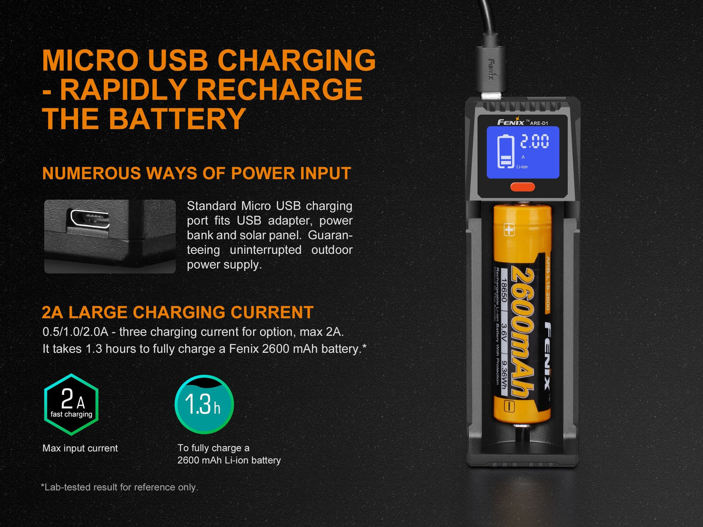 Fenix ARE-D1 Single Channel Smart Battery Charger