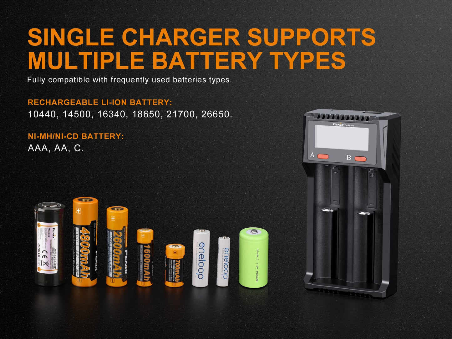 Fenix ARE-D2 Dual Channel Smart Battery Charger