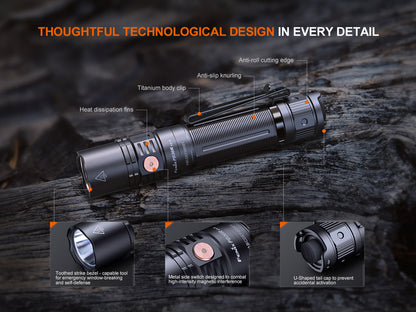 Fenix PD36R V2 Compact Rechargeable Tactical Flashlight - 1700 Lumens